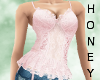 *h* Lace Top Pink