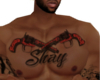 Shay Guns Chest Tattoo