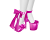 hot pink bow heels