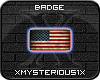 [X] American Flag Badge