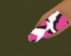 Pink Black Design Nails