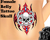 Fem Belly Tattoo Skull