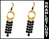 SL Onyx n Gold Earrings