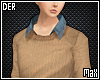 [MM]khaki Sweater+Shirt 