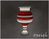 Silver & Red Vase