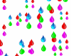falling colored drops