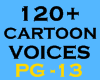 %) 120+ CARTOON voices
