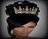 Queen Black Hair W/Crown