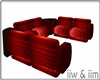 'WM' Red sofa