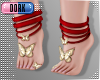 lDl Buttferfly Feet Red