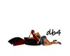 ~DB4~BLK&RED PILLOWS