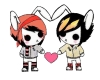 Emo bunny sticker