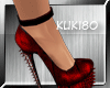 [K80] Red Spikes Heels
