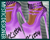 !Hot Purple Kitty Shoes