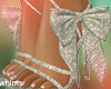 Xmas Gift Bow Heels SIlv