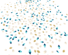 Blue/Gold Petal Confetti