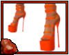 *C Heel Sandals Orange