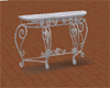White Marble Half Table