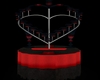 Black-red Heart glass