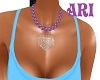 purple and silver heart