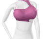 pink asimetric crop