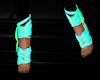 Neon teal foot wrap