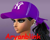 ~ARY~ NY Purple Cap w/ha