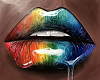 Rainbow Lips Cutout