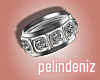 [P] Silver diamond rings