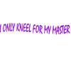Kneel for Master Sticker