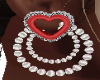 Heart Earrings W/Pearls