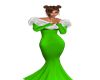 green long dress