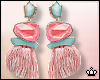 Blue Pink Earrings
