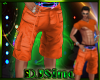 Rave Cargo Shorts Orange