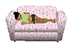 pink pattern2 baby couch