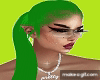 Deep lime green hair