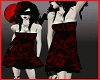 Red and Black Dress
