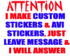 ATTENTION AVI STICKERS