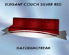 Elegant Couch Silver Red