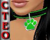 PawPrint Collar Green