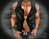 ]Akiz[ Leather Rock Vest