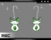 Green Reindeer Earrings