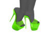 Neon Green Glass Slipper