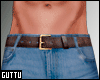 (G) Low basic jeans+belt