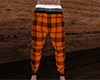 Orange PJ Pants Plaid M