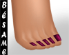 ~B~PURPLE FEET NAILS