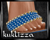 (KUK)blue jewel heels