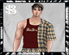 BURB. wht Singlet Maroon