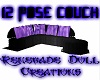 Purple&Black 12PoseCouch