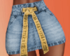 Denim/Yellow Belt Skirt